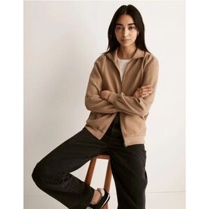 Madewell Garment-Dyed Terry Zip-Up Sweatshirt Medium